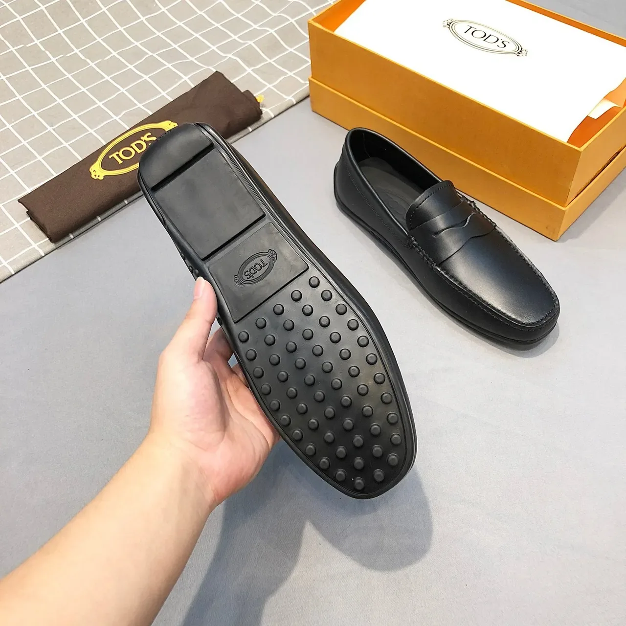 Tod's Penny Strap Loafer Black Leather Loafer 8