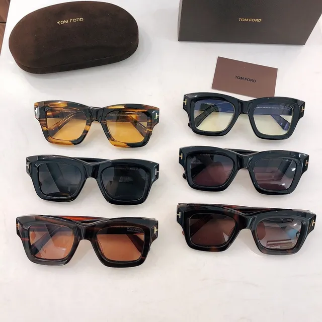 Tom Ford কালো অ্যাসিটেট গোল্ড-অ্যাকসেন্ট আয়তাকার মিররড সানগ্লাসেস 3
