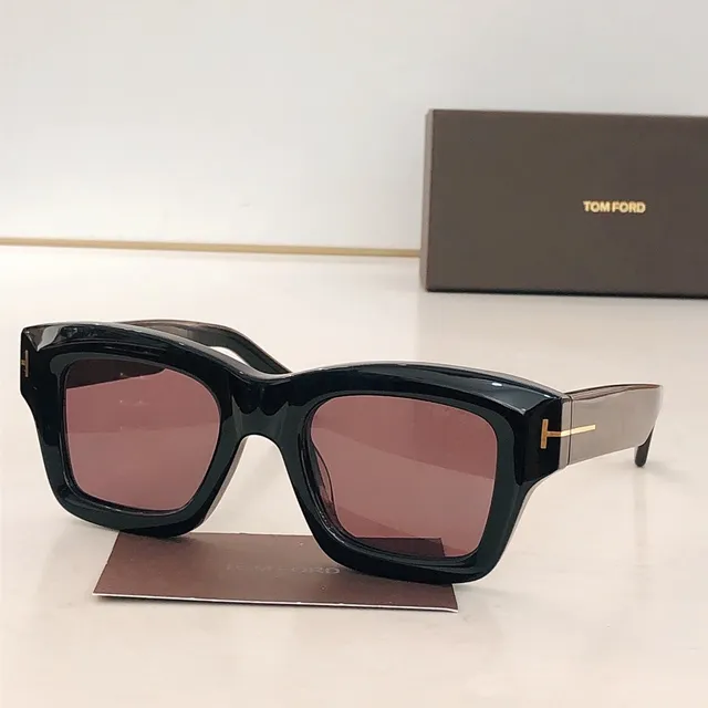 Tom Ford কালো অ্যাসিটেট গোল্ড-অ্যাকসেন্ট আয়তাকার মিররড সানগ্লাসেস 5