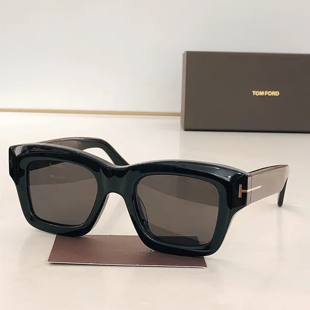 Tom Ford কালো অ্যাসিটেট গোল্ড-অ্যাকসেন্ট আয়তাকার মিররড সানগ্লাসেস 8