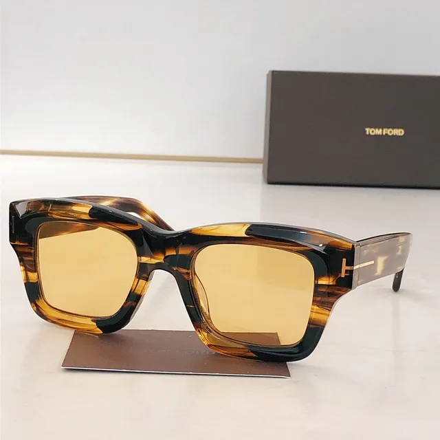Tom Ford কালো অ্যাসিটেট গোল্ড-অ্যাকসেন্ট আয়তাকার মিররড সানগ্লাসেস 9
