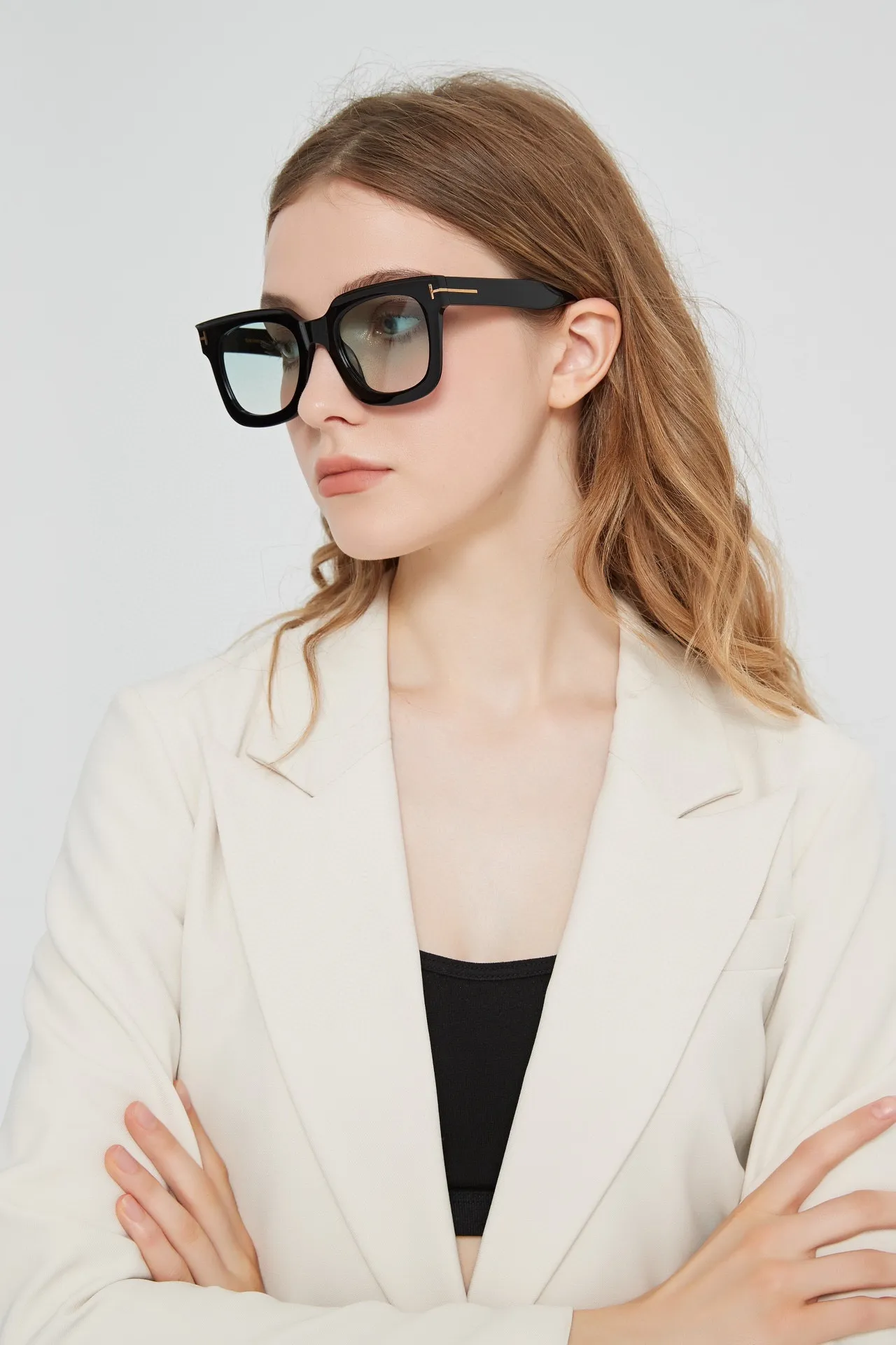 Tom Ford Oversized Square Black Optical Glasses 2