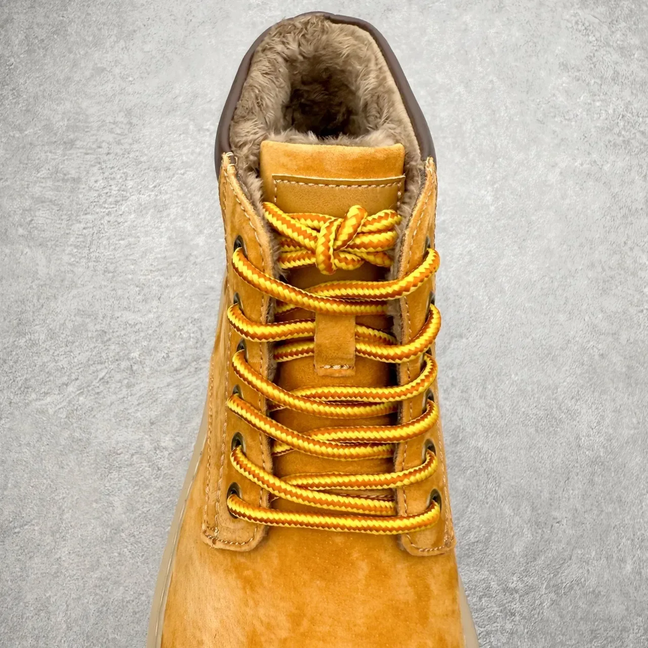UGG Ante Beige Negro Bota Trabajo Tacón Gruesa Agujetas 7