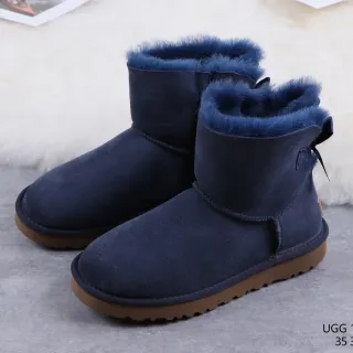 UGG Classic Mini গাঢ় নীল শিয়ারলিং লাইন্ড বরফের জুতো