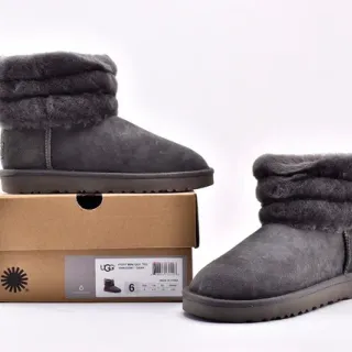 UGG Fluff Mini Quiz-Ted حذاء ثلجي رمادي