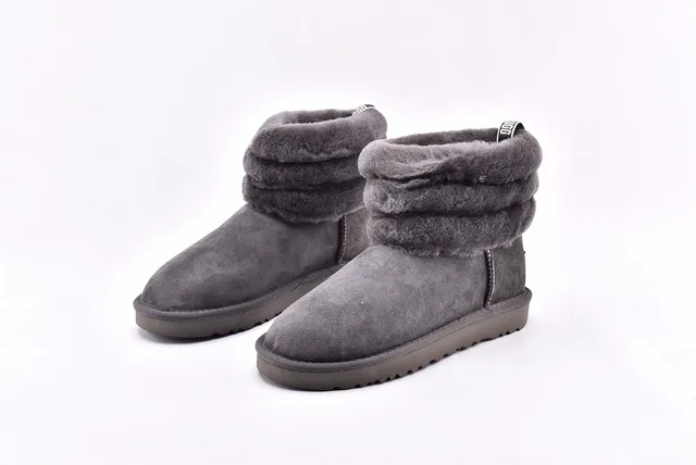 UGG Fluff Mini Quiz-Ted حذاء ثلجي رمادي 2