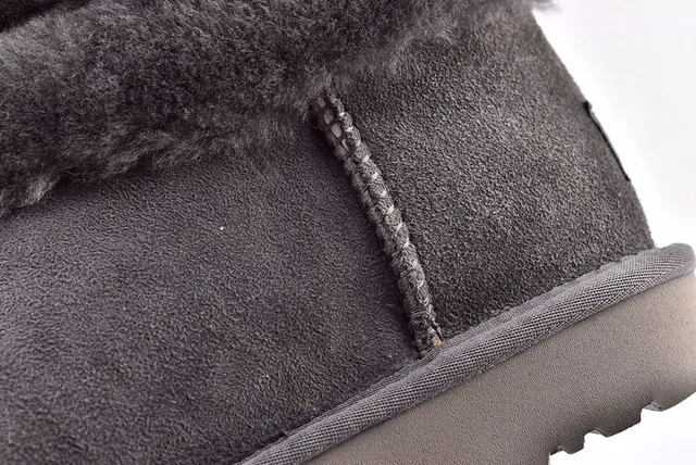 UGG Fluff Mini Quiz-Ted حذاء ثلجي رمادي 4