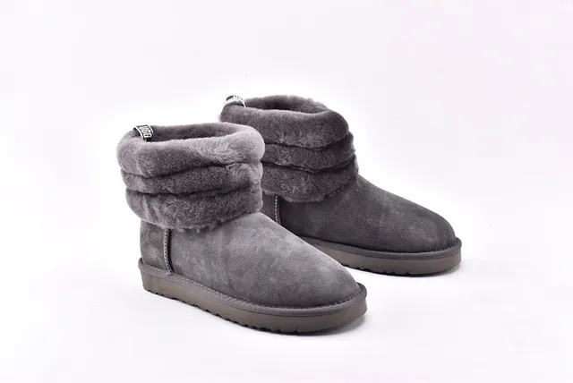 UGG Fluff Mini Quiz-Ted حذاء ثلجي رمادي 9