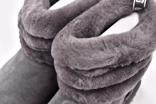 UGG Fluff Mini Quiz-Ted حذاء ثلجي رمادي 11