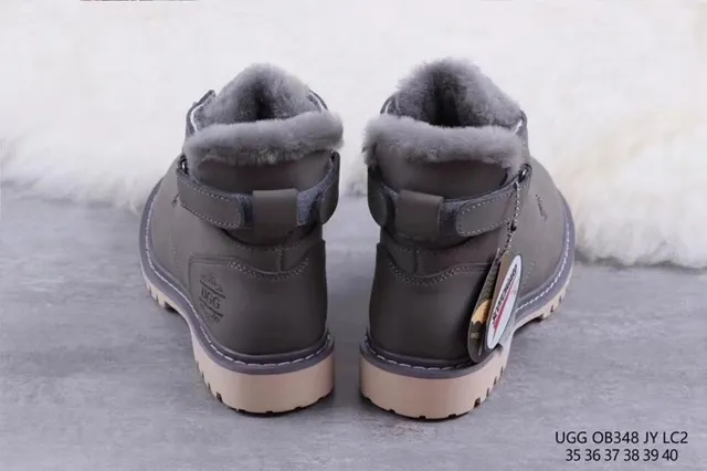 UGG 灰米色 系带 羊毛内里 踝靴 7