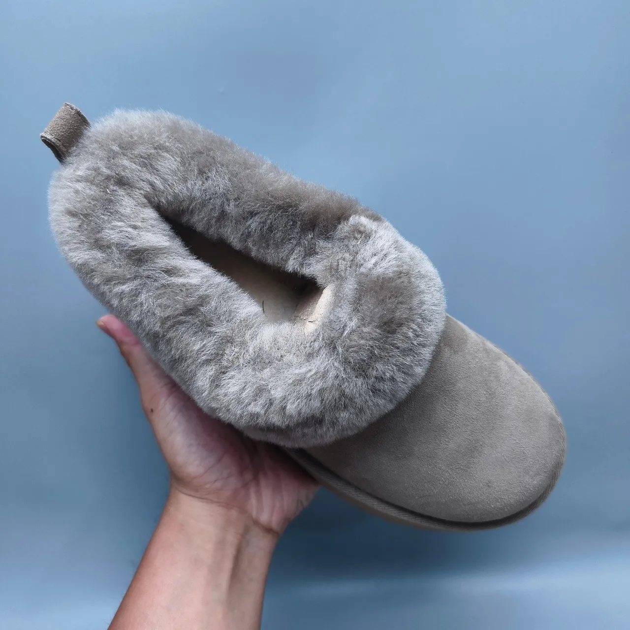 UGG Gray Brown Shearling-Lined Platform Sole Casual Shoes 3