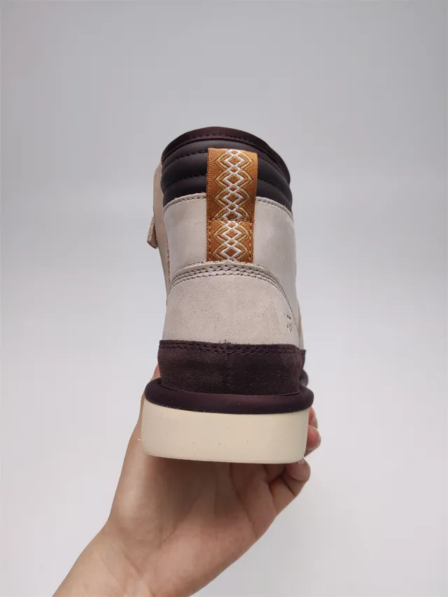UGG Tasman Beige Brown High-Top Lace-Up Snow Boots 8