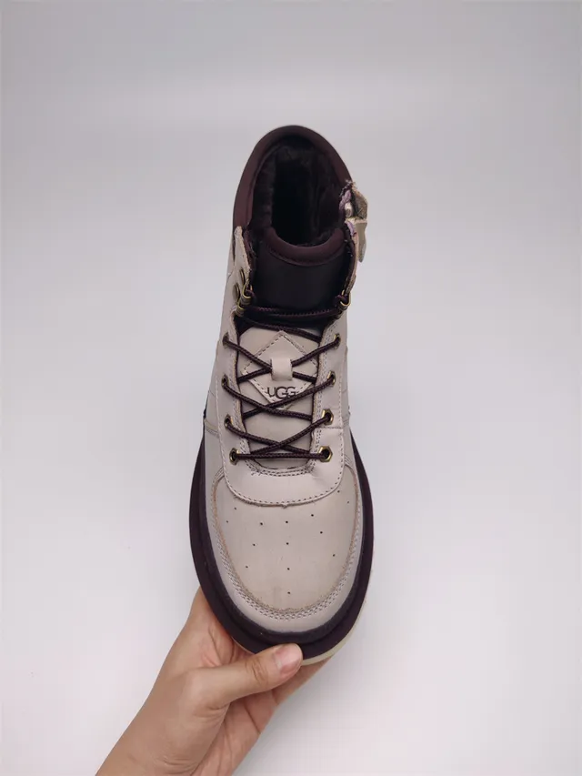 UGG Tasman Beige Brown High-Top Lace-Up Snow Boots 10