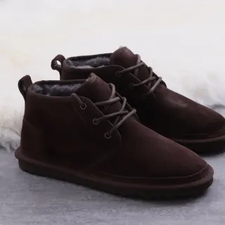 UGG Tasman भूरी सुड ऊन भरी एंक्ल बूट