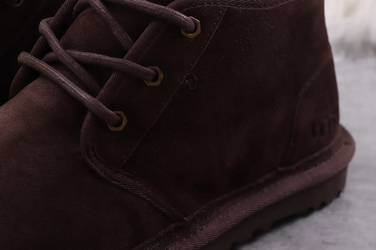 UGG Tasman حذاء كاحل بني من السويد مع تبطين من الشيرلينج 3