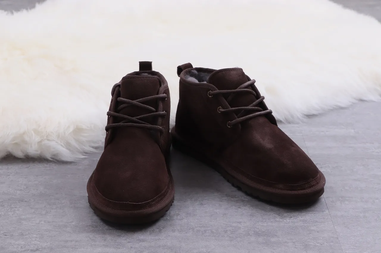 UGG Tasman حذاء كاحل بني من السويد مع تبطين من الشيرلينج 6