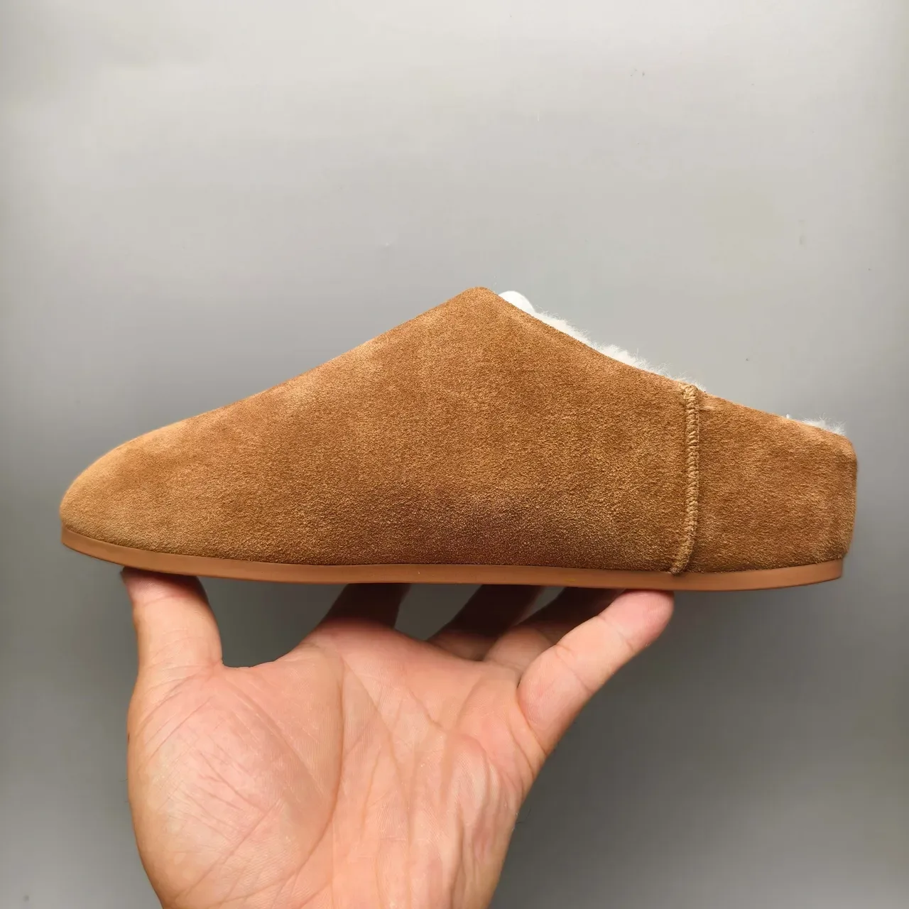 UGG Tasman أحذية منزلية بني جلد سويد مع مبطن بجلد الغنم 7