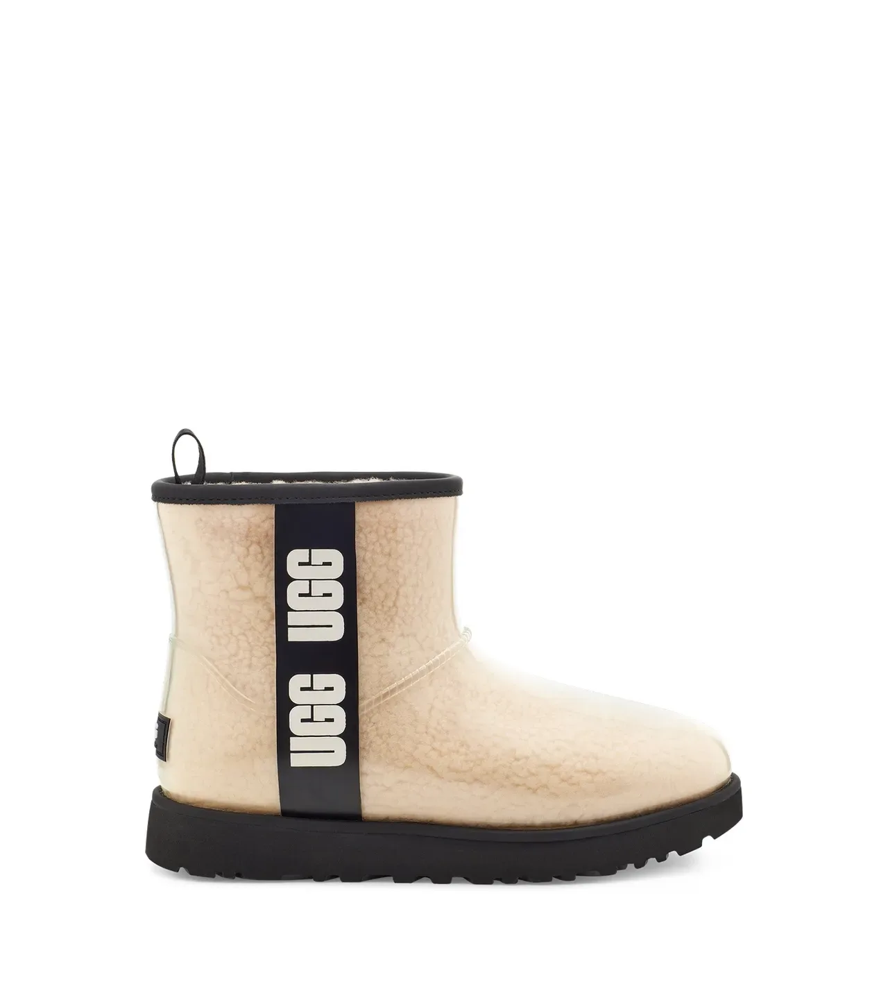 UGG Ultra Mini Botas de Nieve Beige Transparente con Shearling 2