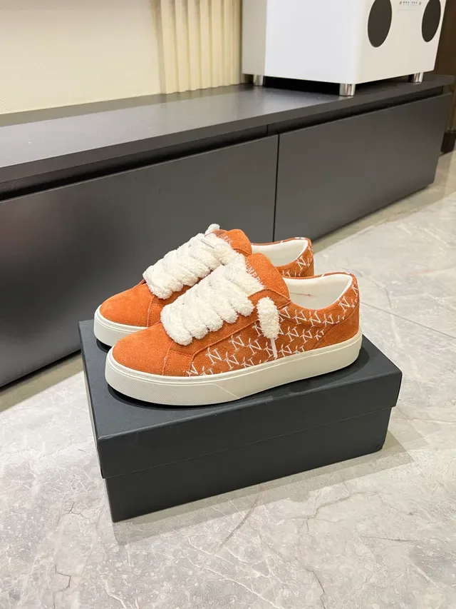 Umbro Orange Suede Monogram Low-Top Sneakers 5