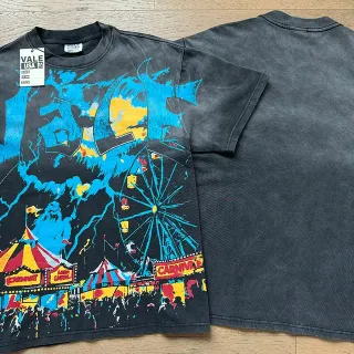 Vale Forever Carnival Graphic Acid-Wash T-Shirt