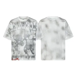 Vale Forever Distressed Acid-Wash Graphic Print Oversized T-Shirt
