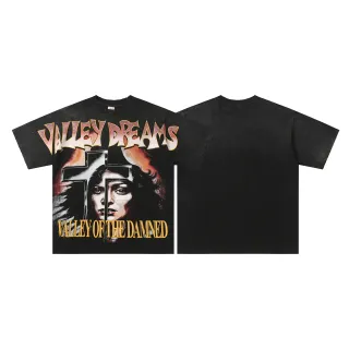Vale Forever Valley Dreams Valley of the Damned Graphic Print Black T-Shirt