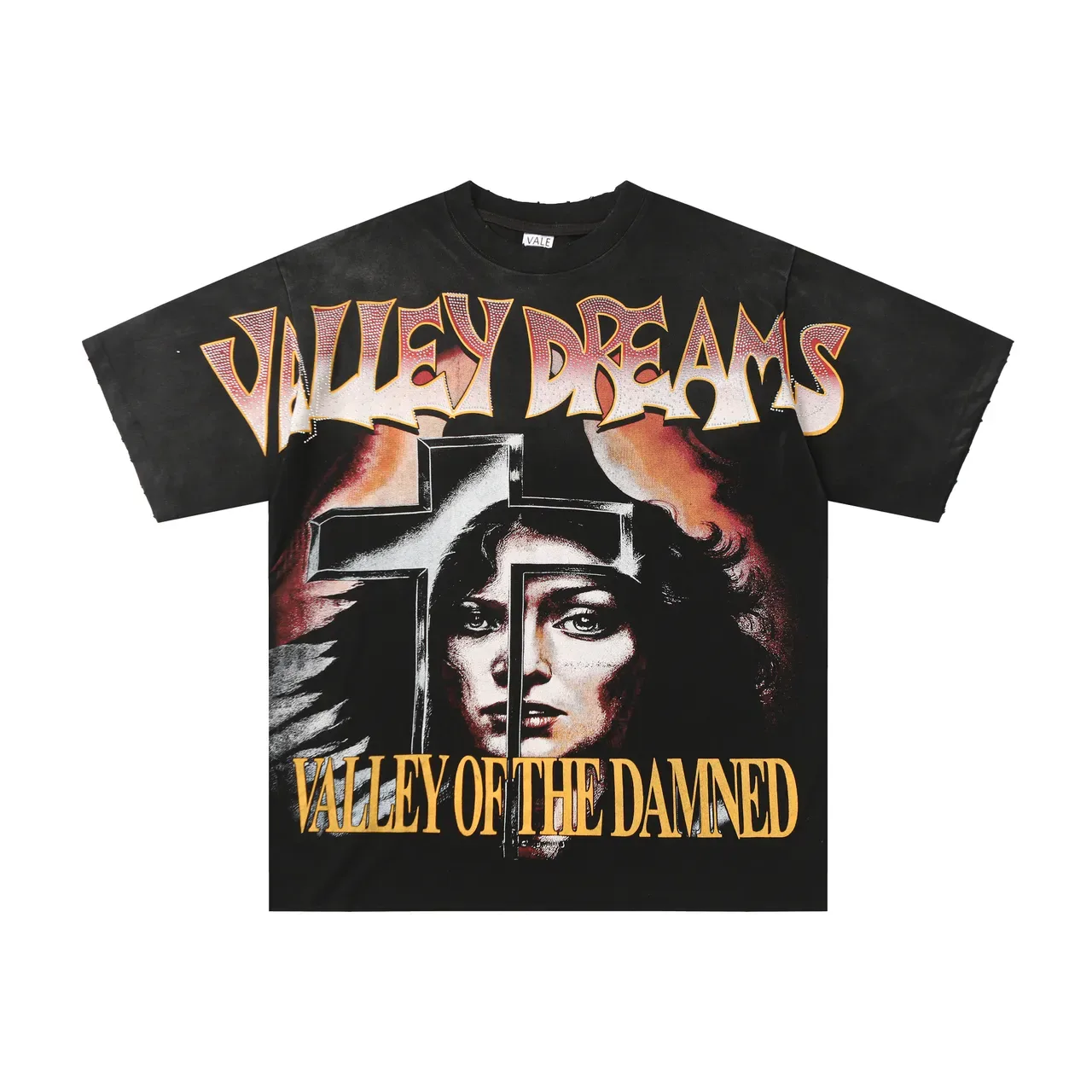 Vale Forever Valley Dreams Valley of the Damned Graphic Print Black T-Shirt 3