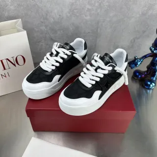 Valentino Preto Branco Sola Plataforma Chunky Contraste Tênis Lifestyle