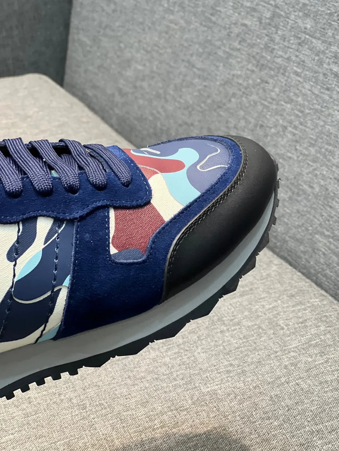 Valentino Rockstud Camuflaje Azul Marino Zapatillas Lifestyle 3