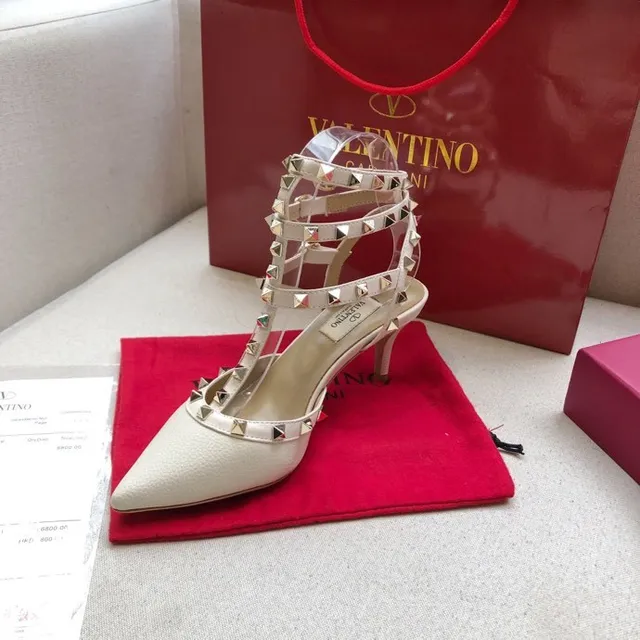 Valentino Rockstud Studded Multi-Strap Pointed-Toe Stilettos 7