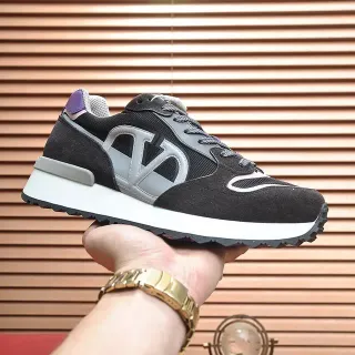 Valentino VLogo Runner tênis lifestyle preto prata roxo