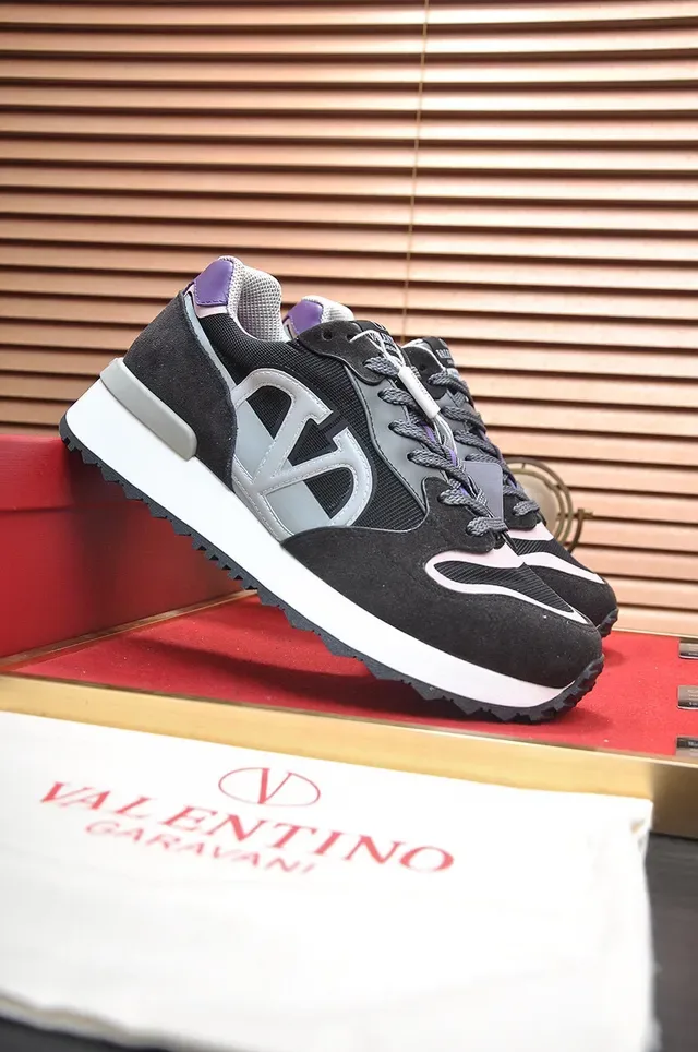Valentino VLogo Runner zapatillas lifestyle negro plata morado 3
