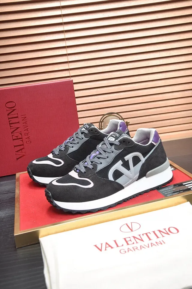 Valentino VLogo Runner zapatillas lifestyle negro plata morado 4