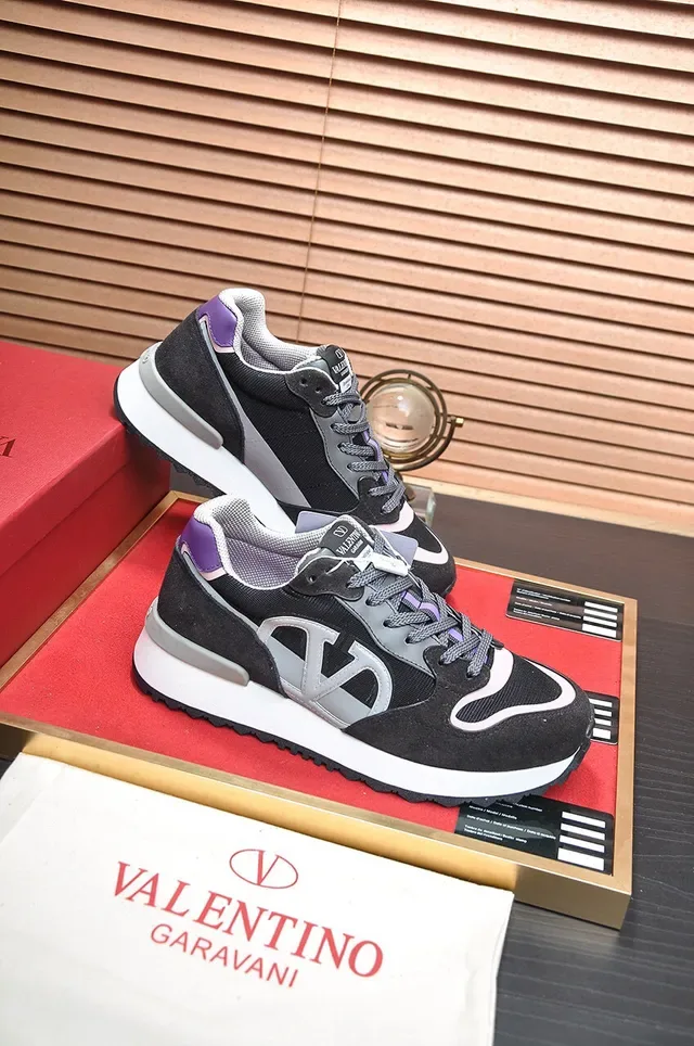 Valentino VLogo Runner zapatillas lifestyle negro plata morado 6