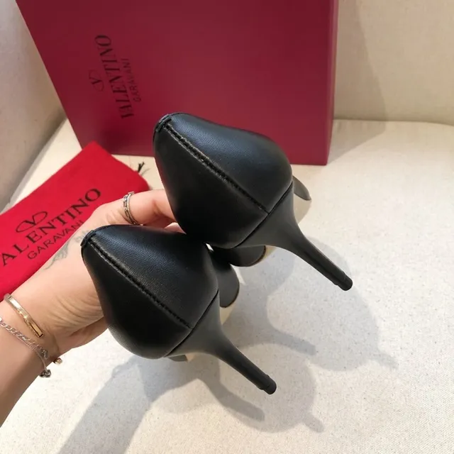 Valentino VLTN Black Red Pointed-Toe Heel Stiletto 3