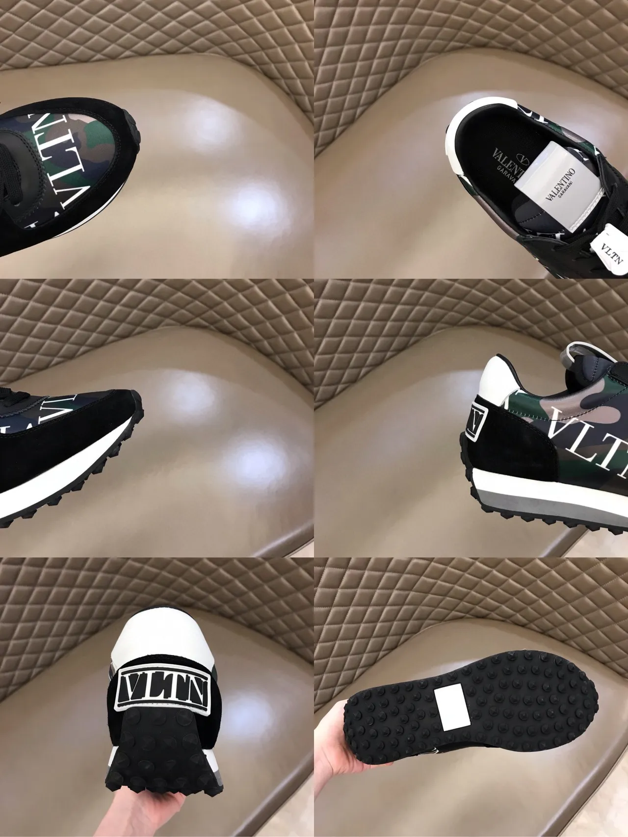 Valentino VLTN Camouflage Print Suede Lifestyle Sneakers 2