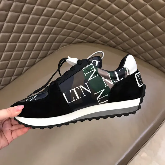 Valentino VLTN Camouflage Print Suede Lifestyle Sneakers 3