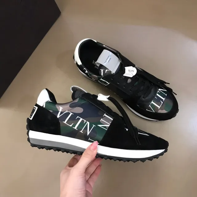 Valentino VLTN Camouflage Print Suede Lifestyle Sneakers 6