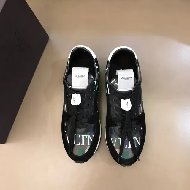 Valentino VLTN Camouflage Print Suede Lifestyle Sneakers 9