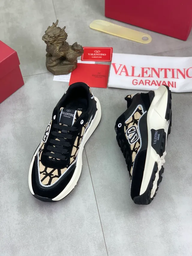 Valentino VLTN Monogram Black Beige Chunky Sneakers 5