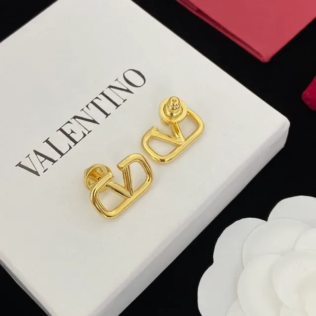 Valentino VLTN Boucles d'Oreilles à Cadre Ouvert Doré 2