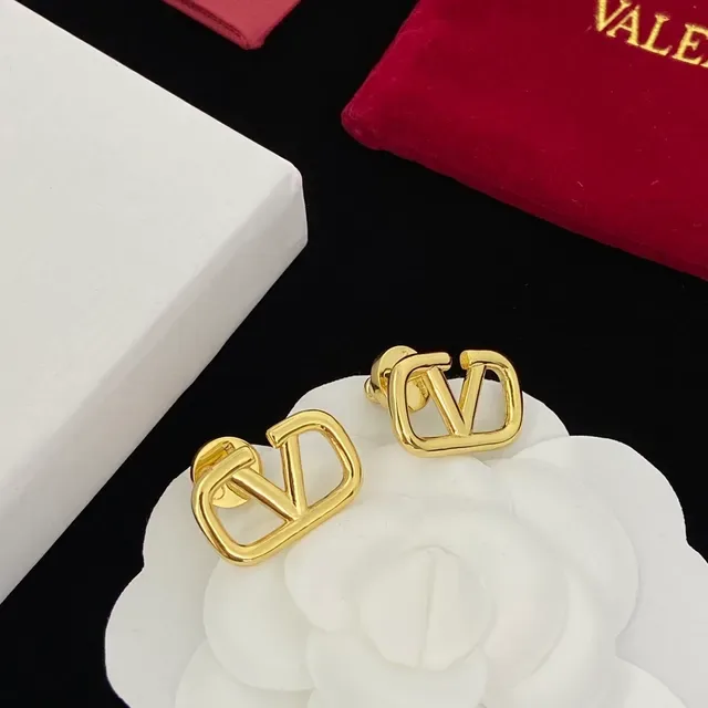 Valentino VLTN Boucles d'Oreilles à Cadre Ouvert Doré 5