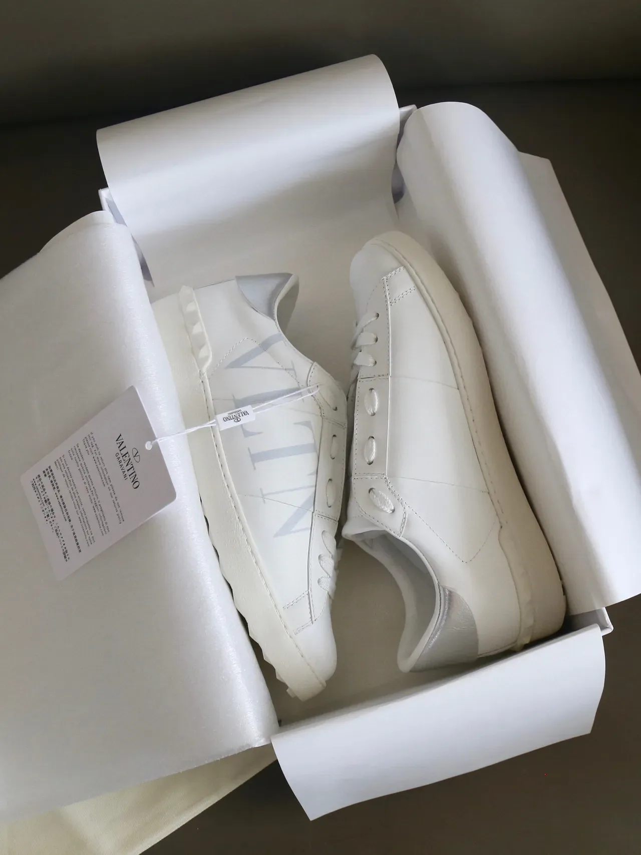 Valentino VLTN White Silver Logo Lifestyle Sneakers 8