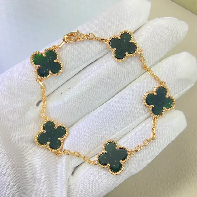 Van Cleef & Arpels Alhambra Black Stone Gold and Silver Tone Chain Bracelets 3