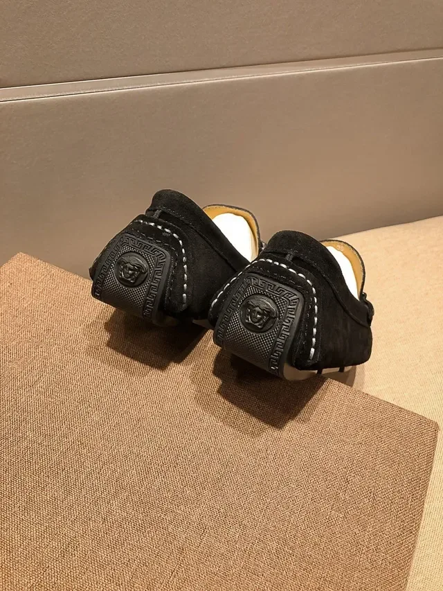 Versace Chain Reaction কালো সুয়েড লুফার 2