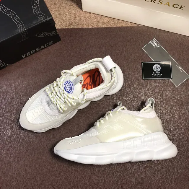 Versace Chain Reaction Off-White Chunky Sneakers 4
