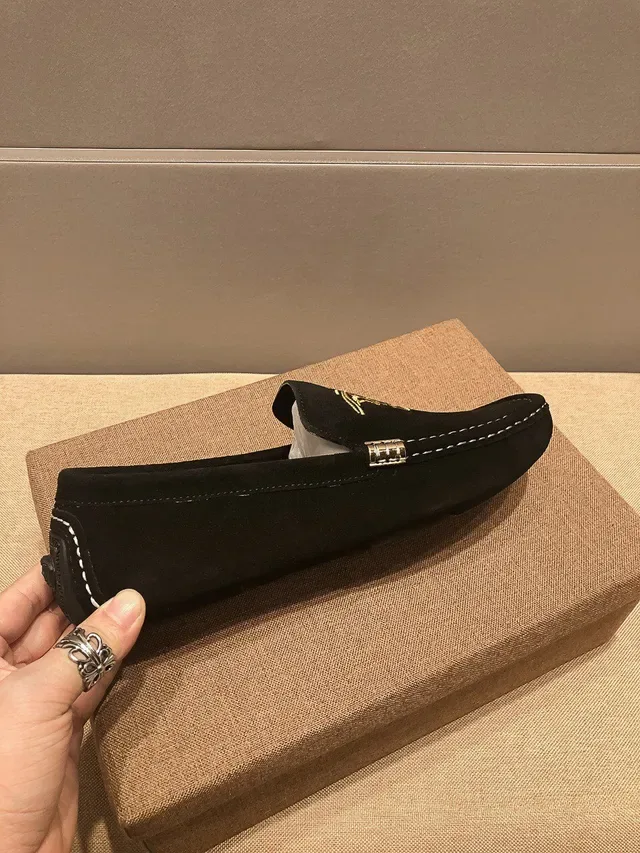 Versace Medusa Embroidered Black Suede Loafers 4