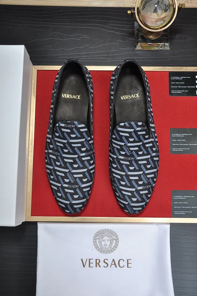 Versace Odissea Geometric Greca Jacquard Mocassins 2