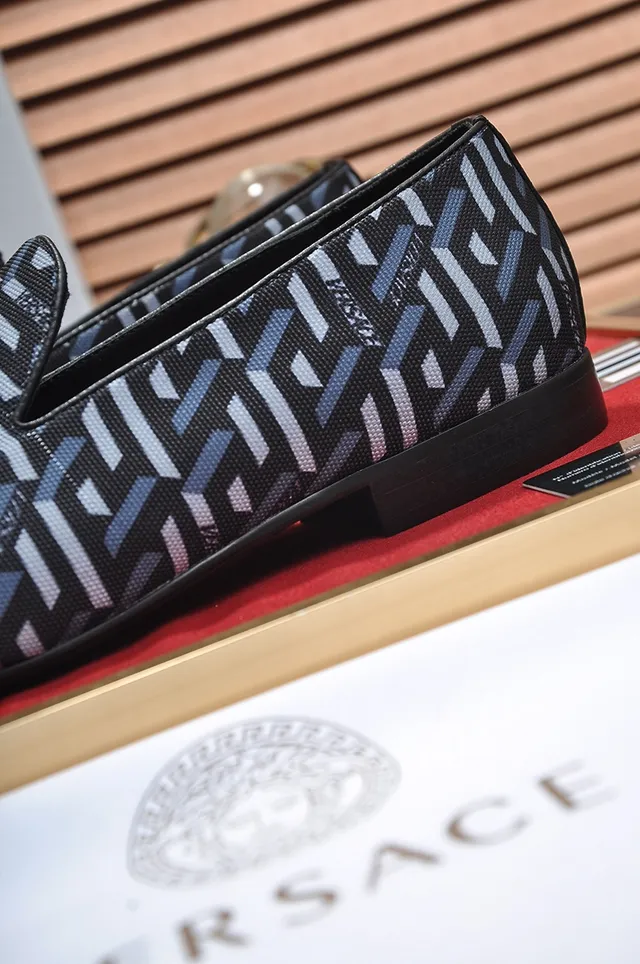 Versace Odissea Geometric Greca Jacquard Mocassins 3