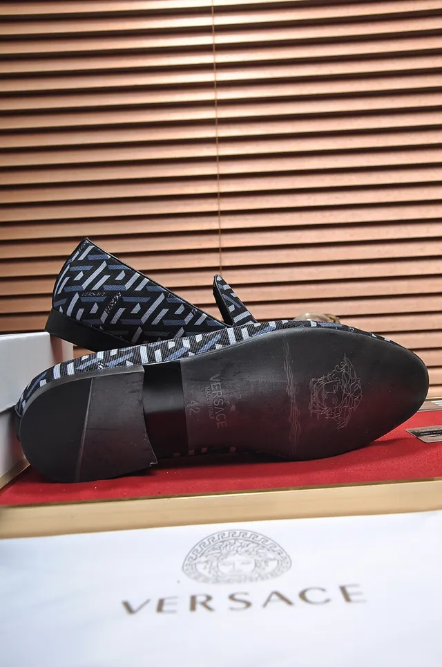Versace Odissea Geometric Greca Jacquard Mocassins 4